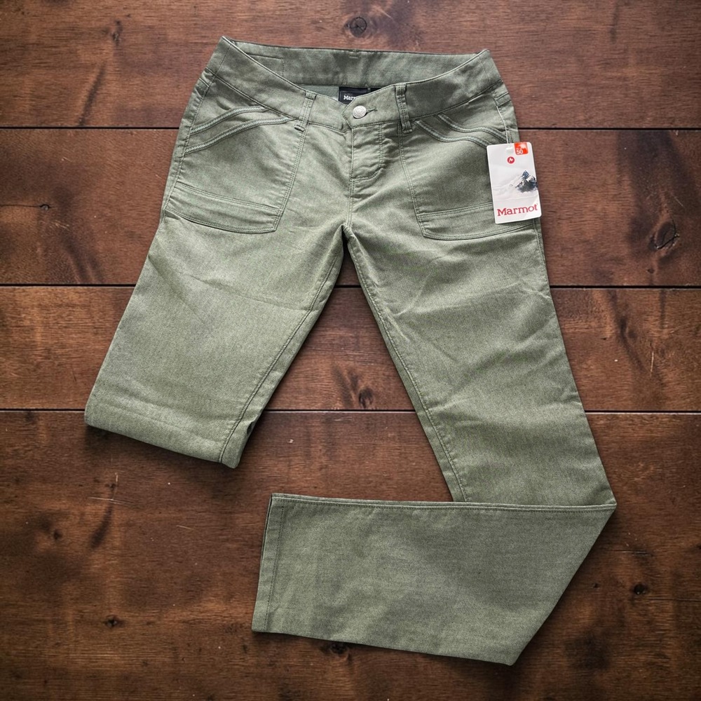 Marmot Womens Olive Green Hiking Pants UPF 50 Utility Outdoor Size 4 W30xL30
